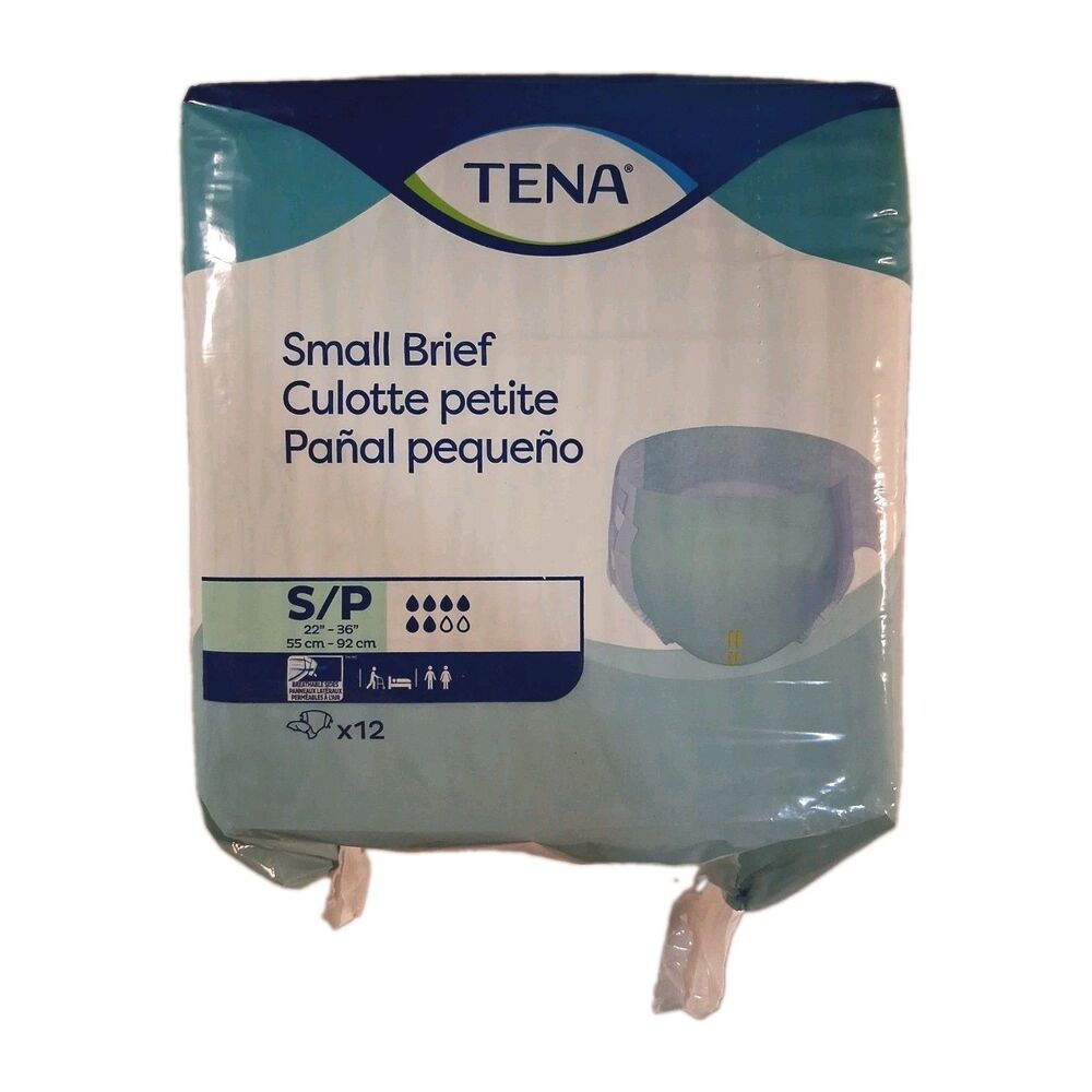 TENA Incontinence Briefs Diapers - 12 count - Size SMALL